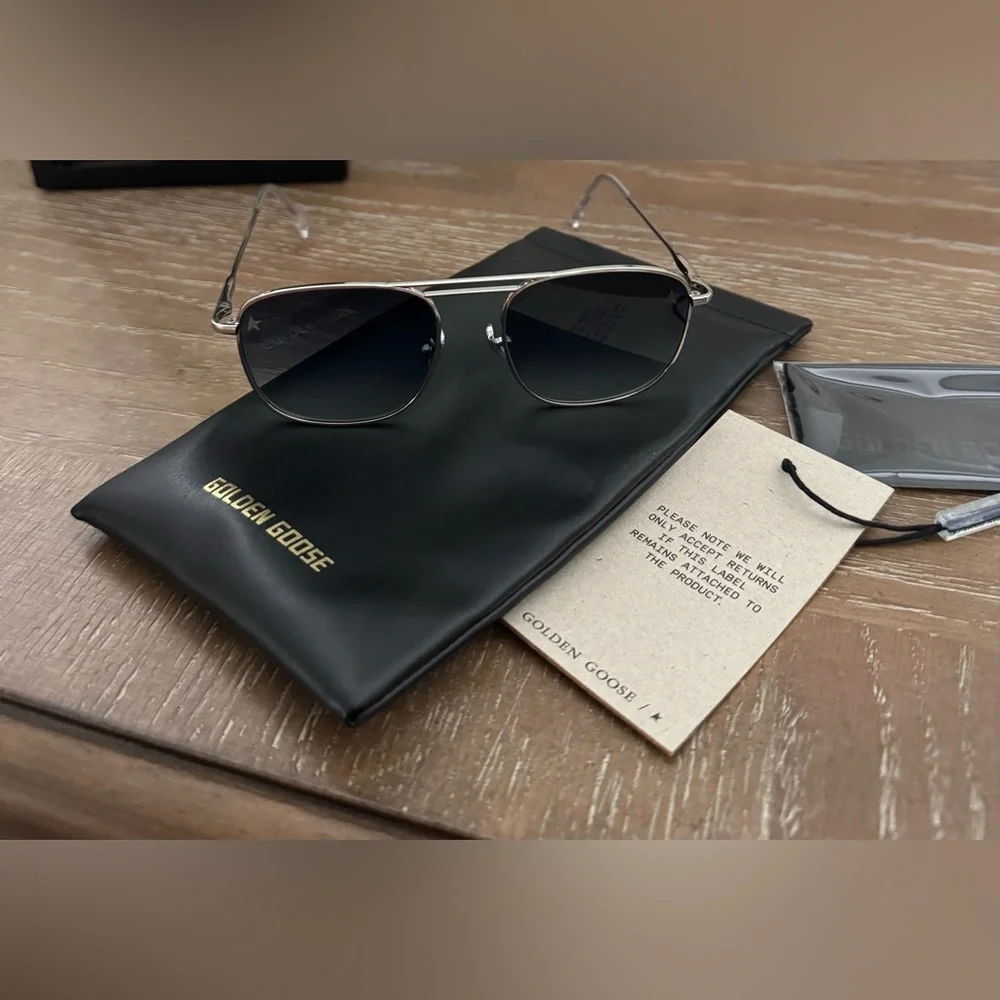 Golden Goose Aviator Sunglasses with Black Case - Picture 4 of 4